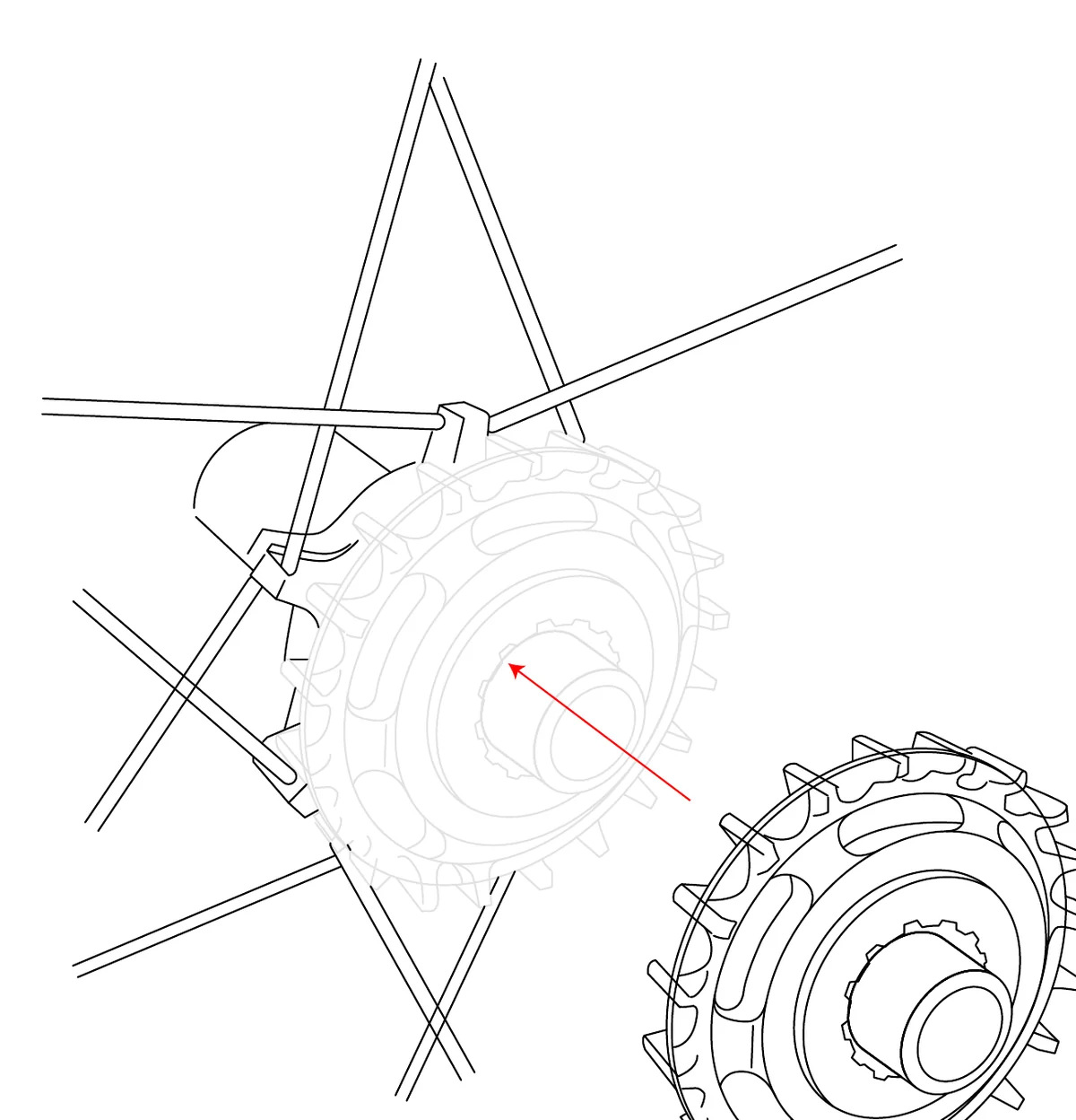Possible SpinnerOne hub center reinstallation onto the rear hub.