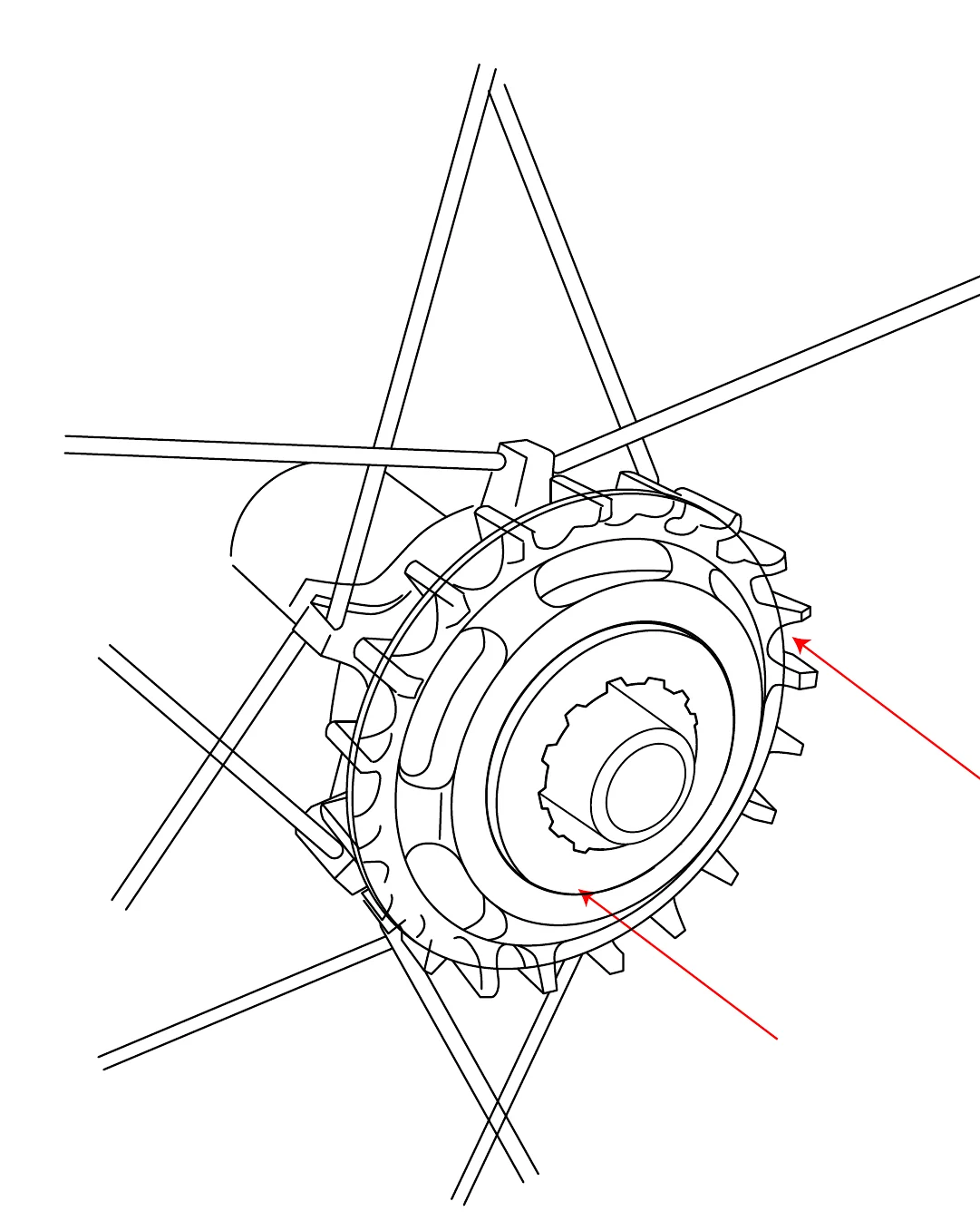 Possible SpinnerOne sprocket unit fully seated on the rear hub.